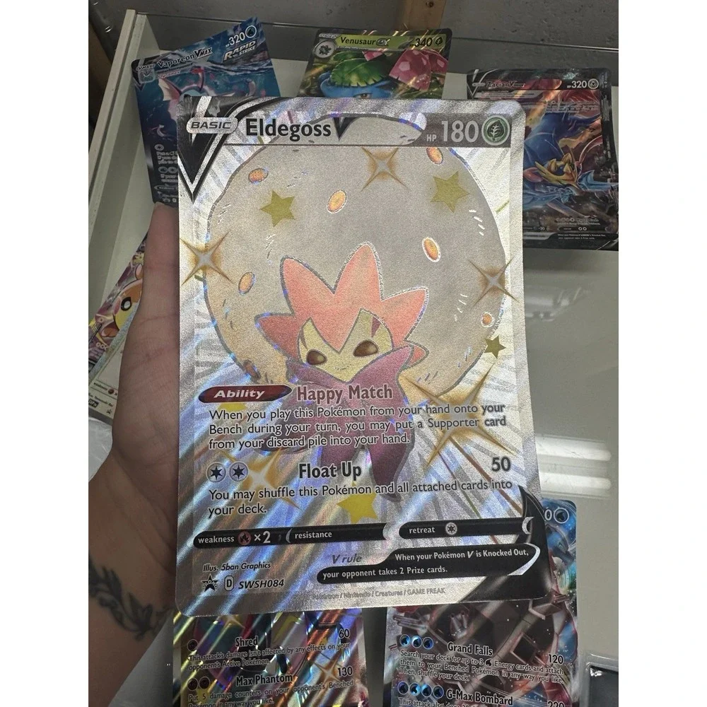 Lot of 8 JUMBO pokemon cards damaged‎ condition Blastoise VMAX SWSH103 vaporeon